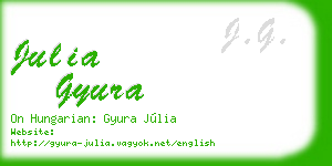 julia gyura business card